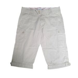 Old Navy Vintage Y2K Ultra Low Waist Khaki Cargi Capris Size 10